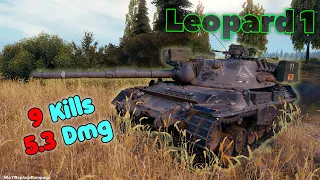 Leopard 1 - 9 Frags 5.3K Damage, Master by player Joe_the_Gun