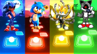 Sonic Exe Vs Baby Sonic Vs Nine Tails Vs Tails Exe FNF. 🎶 Tiles Hop EDM Rush