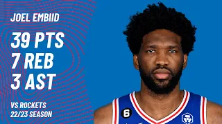 Joel Embiid vs Houston Rockets | Dec 5, 2022