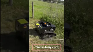 20" Remote Controlled Brush Hog / Lawn Mower vs large overgrowth.