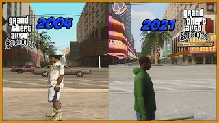 GTA San Andreas ORIGINALE vs DEFINITIVE EDITION (PS2 & PC VS PS5) Comparazione Fisica & Dettagli ITA