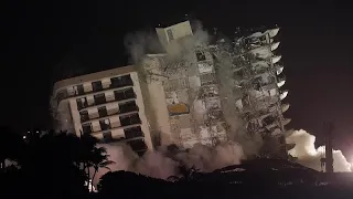 Así ha sido la demolición controlada del edificio de Miami-Dade