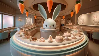 Spring Bunny Rabbit Cafe & Happy Jazz Background Music - Instrumental Playlist to Relax & Unwind