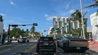 Miami Beach - Tesla Cyber Truck on Collins Avenue #tesla @drivingmiami305