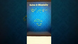 Huge Quadratic Equation II Solve Mentally II Split Middle Term Easily II One Line Trick