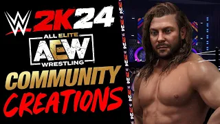 WWE 2K24 AEW COMMUNITY CREATIONS - ALL ELITE WRESTLING CREATIONS WWE 2K24