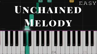 Unchained Melody - The Righteous Brothers | EASY Piano Tutorial