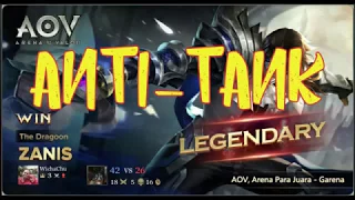 AOV ZANIS ARENA OF VALOR || Anti-Tank Build and Gameplay