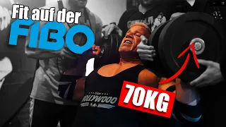 Kurzhantel schulterdrücken 100kg fibo workout🏋🏼‍♂️ (bitte nicht nach machen😜) #fibo2023 #training