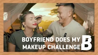 BOYFRIEND DOES MAKEUP CHALLENGE | #MyGameFace | Beauty Bay