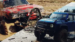 Mud off-road. Friends don't quite. 4runner & Bronco winch helping. RGT 86130 Prorunner