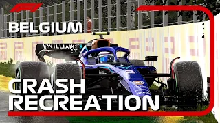 Logan Sargeant's CRASH At Spa-Francorchamps RECREATED | 2023 Belgian Grand Prix