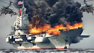 5 minutes ago! Iranian K-52 destroys US aircraft carrier in Red Sea