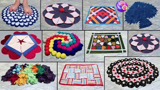 10 Beautiful Doormat Making || Old Clothes Reuse Idia || Jeans HandmadeThings