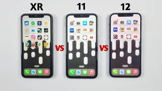 iPhone Xr Vs iPhone 11 Vs iPhone 12 - SPEED TEST 2023 (iOS 16.6) Which is Better in 2023?