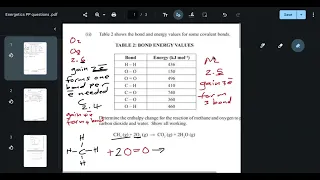 Born Haber cycle, bond energy past paper questions