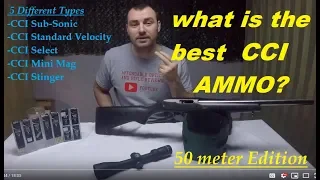 what is the best CCI AMMO? -accuracy test 50 meters- target RUGER 10/22