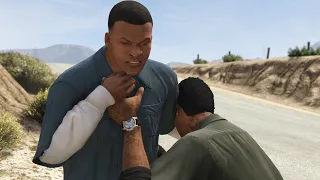 GTA 5 Lamar Kills Franklin for killing his dog chop