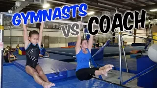 Gymnasts VS Coach Gymnastics Competition| Rachel Marie