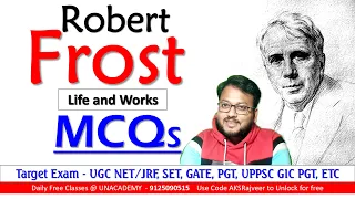 ROBERT FROST MCQ || UGC NET | UP PGT SET GATE ENGLISH | AKSRajveer || Literature Lovers