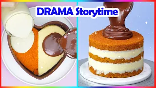 😁 DRAMA Storytime 🌈 Most Satisfying Chocolate Cake Decorating Tutorial