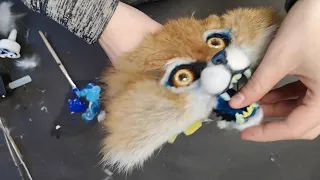 How I made a  Puppet (Fox) - Moving Eyes, Moving Ears Moving Jaw.