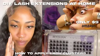 DIY lash extensions AT HOME | AMAZON individual eyelash tutorial for only $9