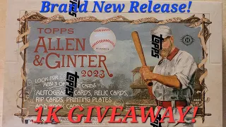 *1K GIVEAWAY!* Brand New 2023 Topps Allen & Ginter Hobby Box + BIG 1K SUBSCRIBER GIVEAWAY! Hot Box👀