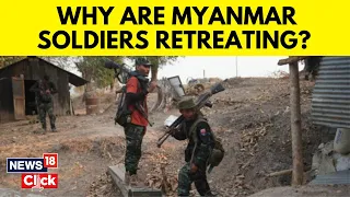 Myanmar News | Myanmar Soldiers Retreat To Thai Border Bridge | Myawaddy | English News | N18V