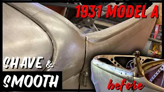 Shaving the Windshield Posts and Filling Holes on the 1931 Model A Roadster Build