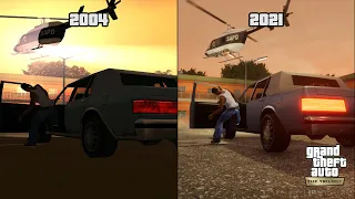 GTA San Andreas The Definitive Edition - Graphics Comparison 2004 Vs 2021