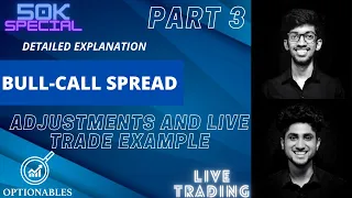 Bull Call Spread Adjustments and Live Trading Example | Part 3 | Option Strategy | Optionables |