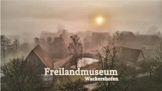 Mystischer Nebel Sonnenaufgang Hohenloher Freilandmuseum Schwäbisch Hall-Wackershofen,  Februar 2024