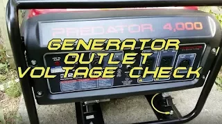 Generator Voltage Check (Raptor, Champion, Generac, Etc)