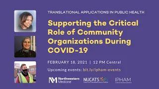 Supporting the Critical Role of Community Organizations During COVID-19