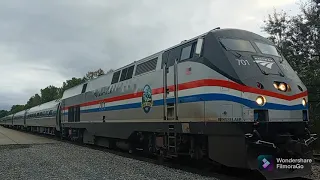 Amtrak 291 in Saratoga springs NY at the Saratoga Train station. With northeast railfanning.