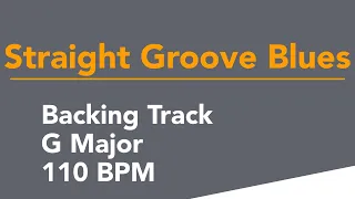 Straight Groove Blues Backing Track Jam In G