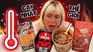 Thử thách Ăn Đồ Siêu Cay 10 cấp độ. Misthy cay xé họng vì món Snack hủy diệt này?! FOOD CHALLENGE