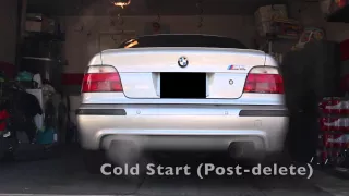 BMW E39 M5 Muffler Delete Before and After Comparison HD