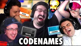 ALGUÉM SABE COMO FAZER ESSAS VOZES PARAREM?! 😡 | Codenames c/ Souzones, Guinas, Falcon, VX e +