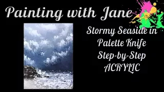 Palette Knife Seascape Step by Step Acrylic Painting on Canvas for Beginners