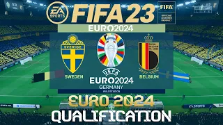 FIFA 23 Sweden vs Belgium | Euro 2024 Qualifying | PS4 | PS5 Full Match