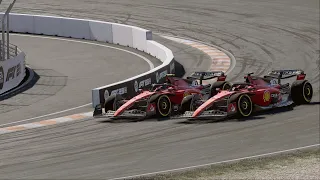 Final F1 23 race. Battle with Leclerc. Dutch Grand Prix.