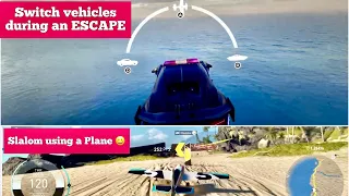 Switch vehicles during an ESCAPE | Slalom using a Plane 😄 for fun | The Crew Motorfest