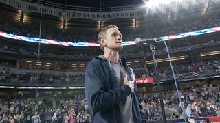 CLE@NYY Gm3: Neil Patrick Harris performs anthem