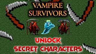 Vampire Survivors, Unlock 3 Secret Characters Exdash, Red Death & MissingNO (Easy Method)