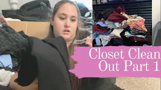 EXTREME DECLUTTERING OF MY CLOSET || Extreme Closet Clean out Part 1