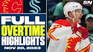 Calgary Flames at Seattle Kraken | FULL Overtime Highlights - November 20, 2023