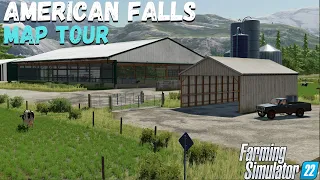 FIRST LOOK AMERICAN FALLS MAP TOUR | Farming Simulator 22
