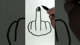 Este Dedo es Para ti dibujando dedos de la Mano
